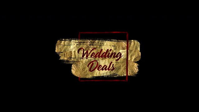 Wedding Deals. Discount Offers for Wedding Shopping.  Alpha Channel ( Transparent ). Drag and Drop on Your Images or Footage. Can be Used Vertically. 02