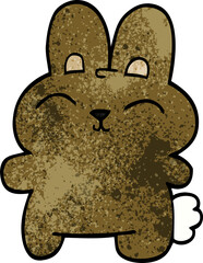 happy cartoon doodle rabbit