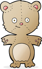 cartoon happy teddy bear