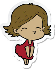 Fototapeta premium sticker of a cartoon woman
