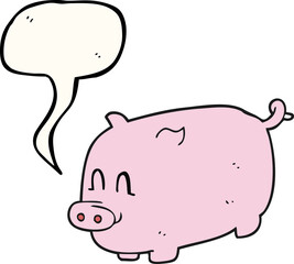 speech bubble cartoon pig