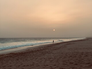 sunset on the beach