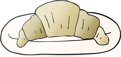 cartoon croissant