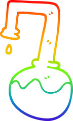 rainbow gradient line drawing cartoon science experiment