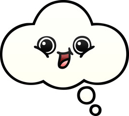 gradient shaded cartoon thought bubble