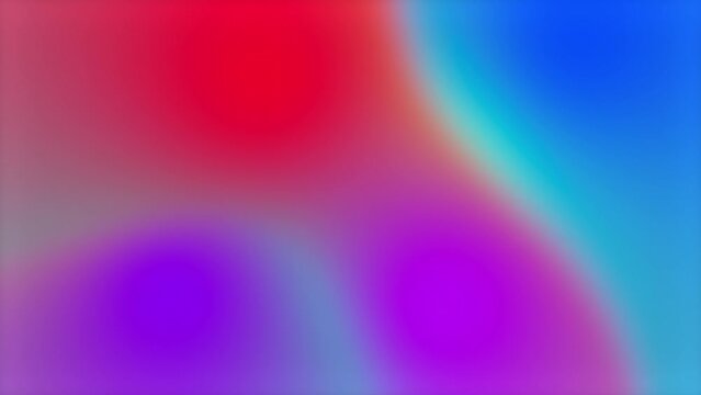 Abstract background mixing bright colors. Red and blue liquid dissolves. Stock looped video to add text to posts, stories, banners. 4k blurry video.
