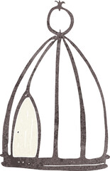 cartoon bird cage