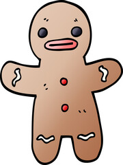 cartoon doodle gingerbread man