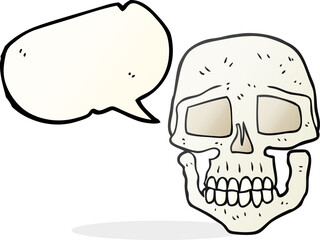 speech bubble cartoon skull