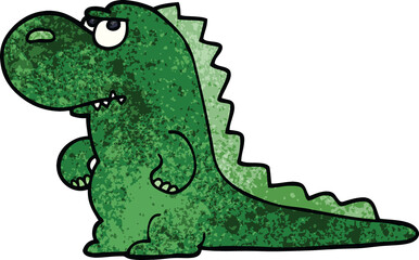 cartoon doodle annoyed dinosaur