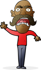 Naklejka premium cartoon angry old man