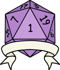 natural one d20 dice roll illustration