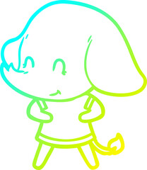 cold gradient line drawing