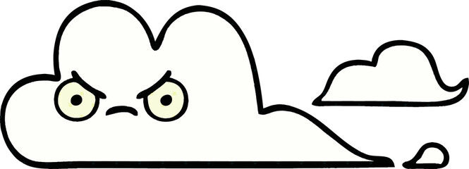 comic book style cartoon white cloud