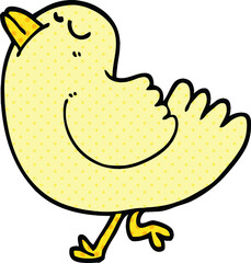 comic book style cartoon arrogant bird