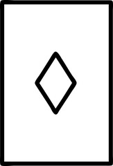 black line tattoo of the ace of diamonds
