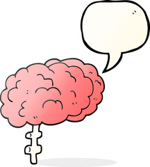 speech bubble cartoon brain