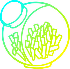 cold gradient line drawing candy in a sweet jar