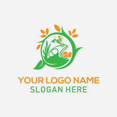 frog house icon logo design with vector format.