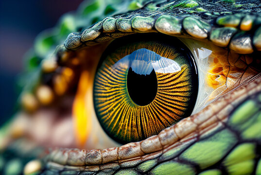 reptile eyes close up