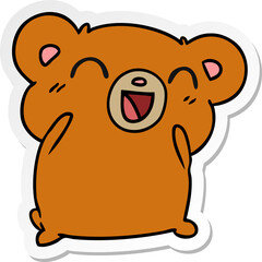sticker cartoon kawaii cute teddy bear