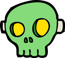 cartoon spooky skull mask