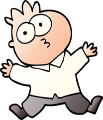 vector gradient illustration cartoon funny office man
