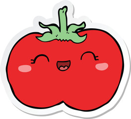 sticker of a cartoon tomato