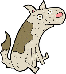 cartoon sitting dog