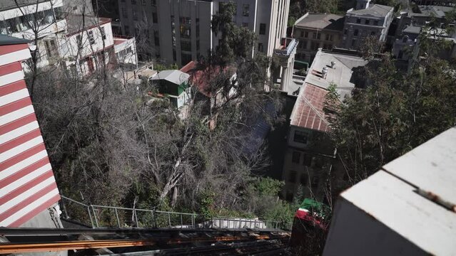 historical elevators or funiculars of Valparaiso.