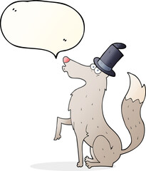 speech bubble cartoon wolf