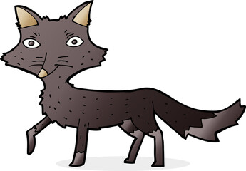 cartoon little wolf