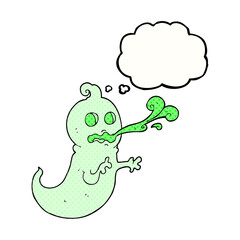 thought bubble cartoon slimy ghost