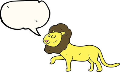 speech bubble cartoon lion