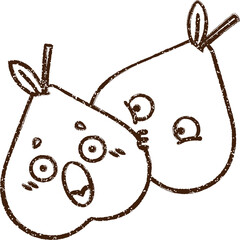 Pear Charcoal Drawing