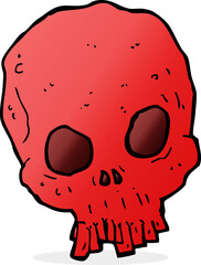 cartoon spooky skull