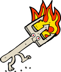 cartoon devil fork