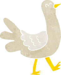 cartoon walking bird