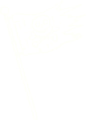 Pirate Flag Chalk Drawing