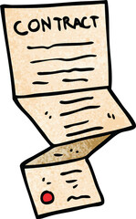 cartoon doodle complicated contract