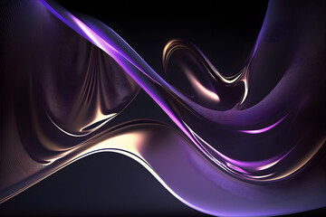 Obraz premium Red waves animation. Beautiful geometric movement of lines and waves motion background.