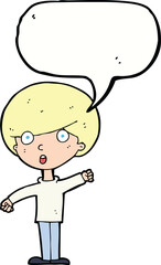 cartoon shocked boy with speech bubble