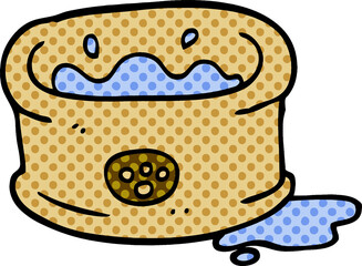 cartoon doodle pet bowl