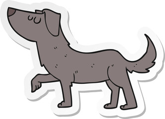 sticker of a cartoon dog