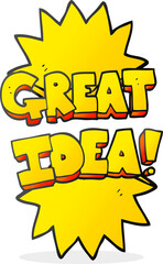 cartoon great idea symbol
