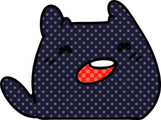 cartoon of a kawaii cat