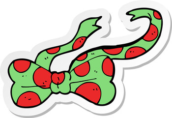 sticker of a cartoon bow tie