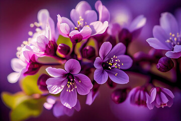 Large sakura flowers, Generative AI