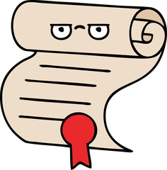 cute cartoon contract