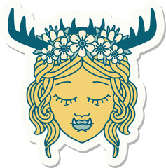 orc druid character face sticker